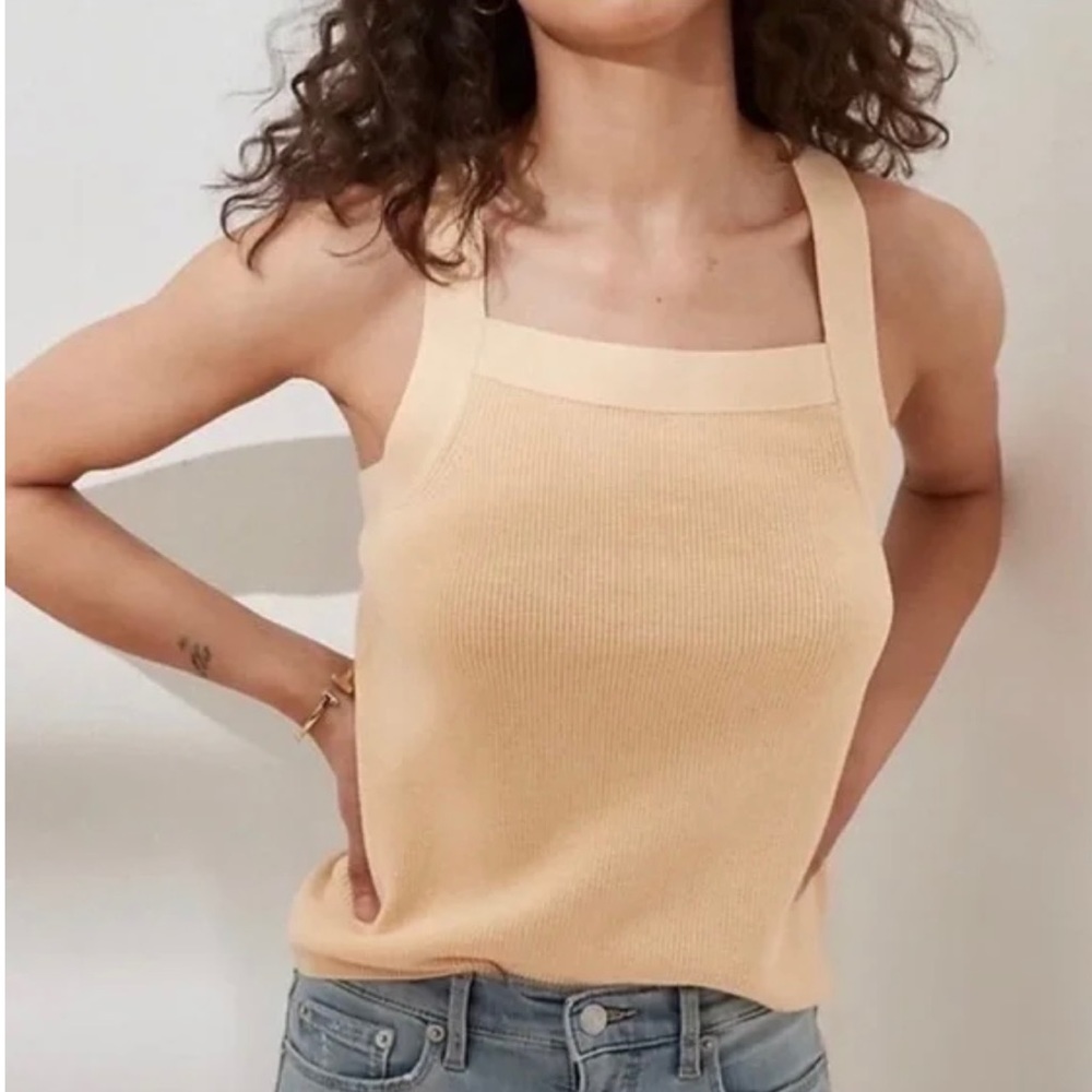 Square-Neck Sweater Tank